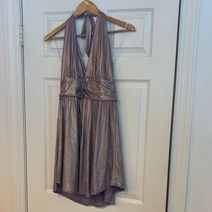 Wild Fable Metallic Halter Dress in Purple
